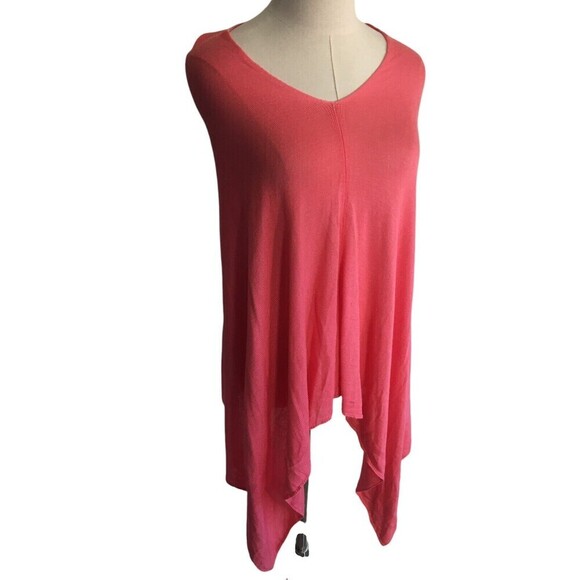 Lexi York Poncho Shawl Women's One Size Fits Most Pink Bamboo - Picture 3 of 6